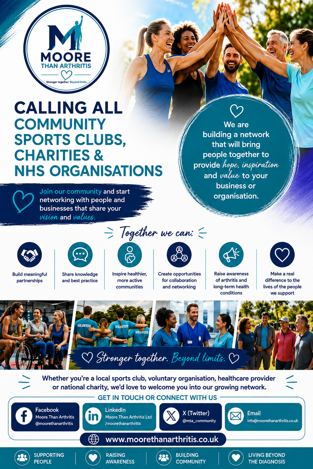 Calling all community sports clubs, charities and NHS organisations — join the Moore Than Arthritis Active Community Network